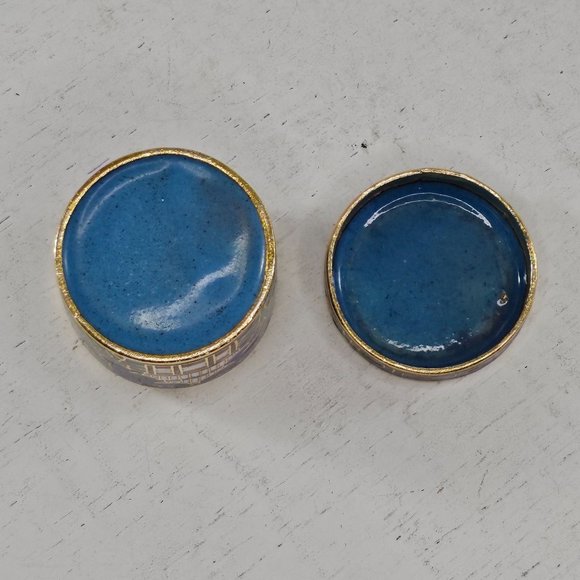 Vintage Cloisonne Enamel Miniature Trinket Snuff Duck Bird Lidded - Picture 9 of 9